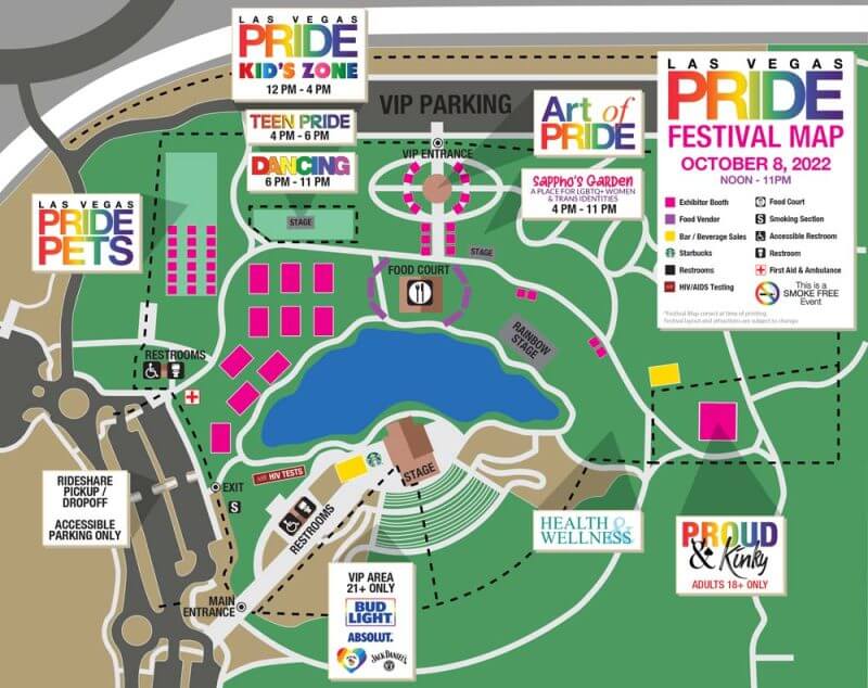 illustrated map of festival
